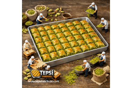 Profesyonel Baklava Tepsisi Ölçü ve Derinlik Seçenekleri 40x60 ölçüsünde alüminyum baklava tepsisi ve farklı derinlik seçenekleri